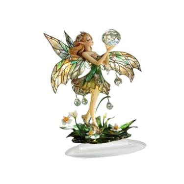 Imagem de Esquirla Placa de mesa plana com decoração de fada em acrílico 2D com base, estatueta de fada para prateleira, entrada, armário, festa ou lareira.