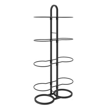 Imagem de ZDJZMGZ Suporte de armazenamento de bola esportiva vertical dupla face para basquete, futebol, suporte organizador de armazenamento de metal resistente para academia de escritório em casa, preto, 4