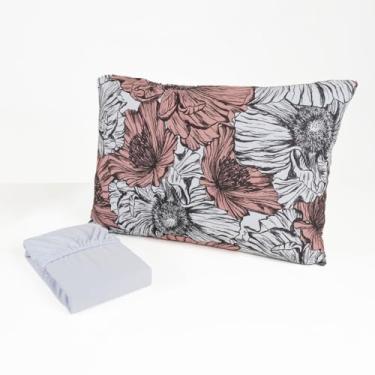 Imagem de Jogo de Cama Solteiro com Lençol de Elástico - Malha 100% Algodão, Confortável e Prático para Quartos Domésticos com Estilo Simples (Sofisticado branco)