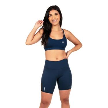 Imagem de Conjunto Top E Short Tela Com Bolso Para Corrida Fitness-Feminino