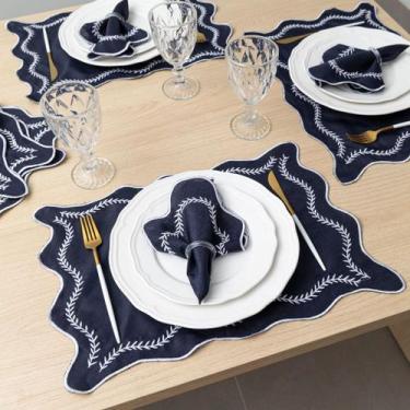 Imagem de Kit Jogo Americano Retangular Pçs Souplats Mesa De 6 Lugares Mesa Post