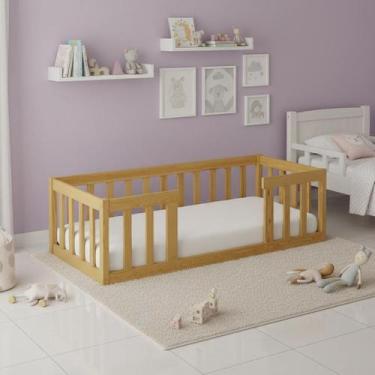 Imagem de Cama Infantil Solteiro Montessoriana com Grades de Proteção - Repleta,