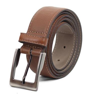 Imagem de Cinto Masculino Social Fasolo Couro Liso Confortável Fivela Ajustável,
