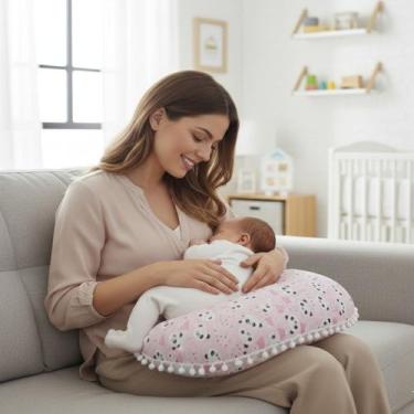Imagem de Capa de Almofada Para Amamentação Tecido em Algodão Estampadas - BRAND
