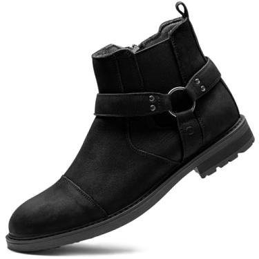 Imagem de Arkbird Chelsea Bota masculina de couro legítimo Oxford casual e formal, Glblack-812, 38