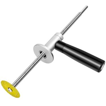 Imagem de Cortador de tubo de PVC interno com roda de corte de grão de diamante e alça, profundidade de corte ajustável de 17 cm, adequado para tubos de PVC 40 de programação de 1 1/2 a 20.3 cm, haste sextavada
