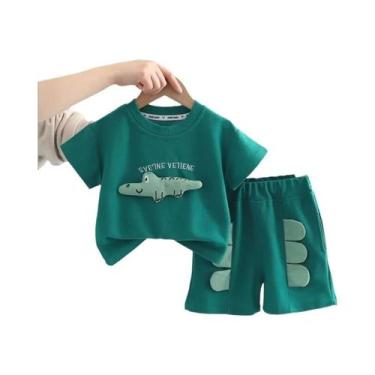 Imagem de Conjunto De Roupas De Algodão Para Bebês Meninos E Meninas De Verão Co