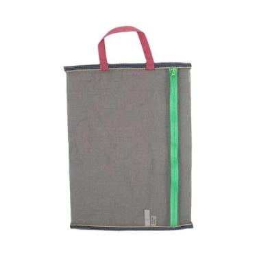 Imagem de Bolsa De Armazenamento Portátil Fina E Dobrável Em Malha Translúcida D