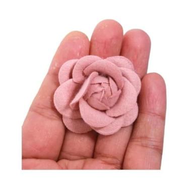 Imagem de Flores Artificiais De Tecido Camélia Rosa De 4cm, 5 Peças, Decoração P