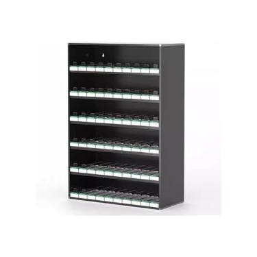 Imagem de Rack de exibição de cigarro de alumínio montado na parede, empurradores automáticos para lojas de varejo, suporte de caixa de fósforos para supermercados e lojas de conveniência (80,5 x 15 x 60 cm)