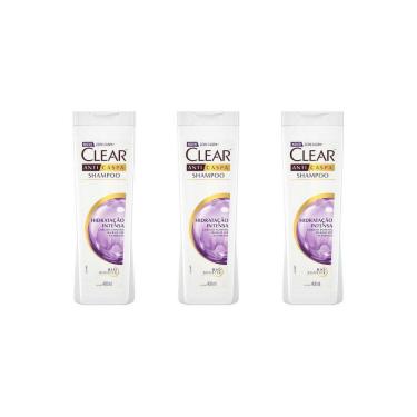 Imagem de Shampoo Clear 400Ml Hidratação Intensa - Kit Com 3Un
