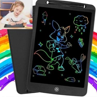 Imagem de Lousa Tablet Mágica Digital Infantil Grande 12 Polegadas Desenhar E Escrever Colorido