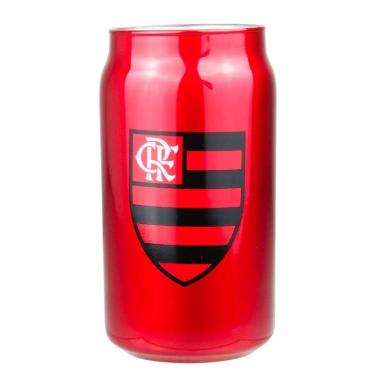 Imagem de Copo Vidro 450ml Vermelho Flamengo-Unissex