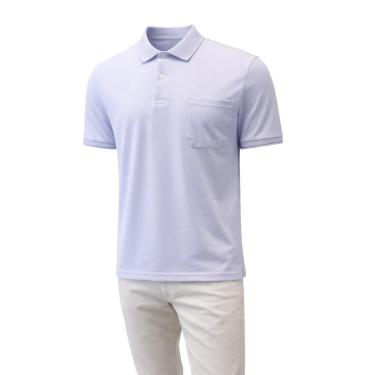 Imagem de Camisa Polo Manga Curta Masculina Slim Fico 00839 Branca-Masculino