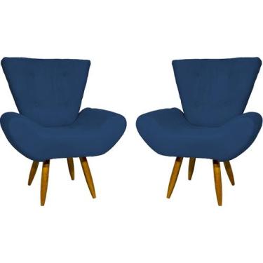 Imagem de Kit 2 Poltronas Decorativa Para Sala Recepção Manicure Consultório Esc