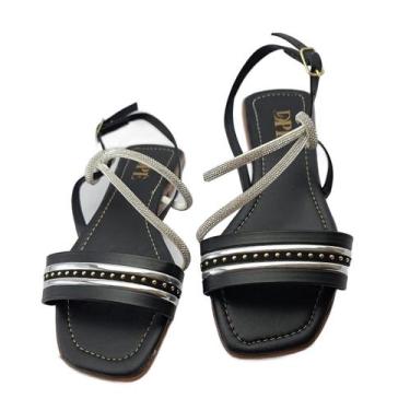 Imagem de Rasteira Dpé  Elegance Larissa, Preto, 38