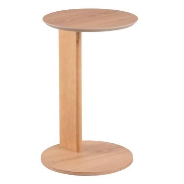 Imagem de Mesa Lateral De Apoio Orgânica Chanfrada Artesano 35 Cm (larg) Mdp Hanover (mel) Pés Madeira Maciça