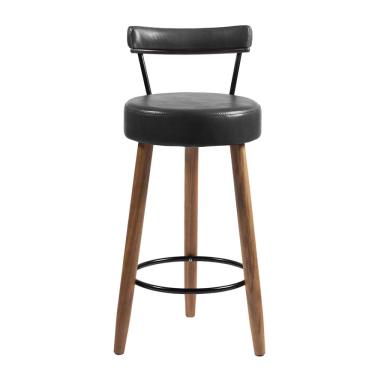 Imagem de Banqueta Alta Para Cozinha Área Gourmet Nápoles Couríssimo Preto - Desk Design