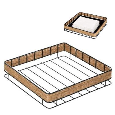 Imagem de 5 Porta Guardanapos 19cm com Acabamento em Barbante Natural - Wolf