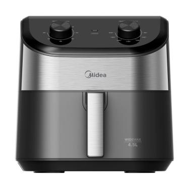 Imagem de Fritadeira Air Fryer 4,5L Widemax Cyclone Preto e Inox Midea