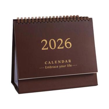 Imagem de Calendário De Mesa Mini 2025-2026 Portátil Com Espiral Grossa Para Uso