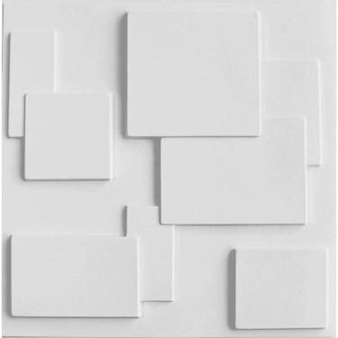 Imagem de Revestimento 3D Para Parede Kit 6M² Quadratto + 2 Colas Pu