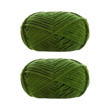 Imagem de Fio De Veludo Grosso 2 Peças 50g Cada Lã Chenille Macia Para Tricô Art