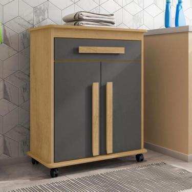 Imagem de Armário Multiuso Chile com 2 Portas e 1 Gaveta com Prateleira e Rodízi