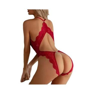 Imagem de Conjunto De Lingerie Feminina Sexy Com Calcinha De Renda Sem Costura E
