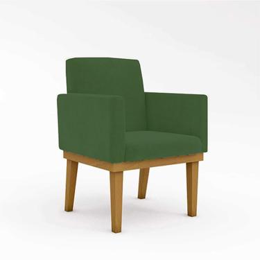 Imagem de Poltrona Nina Para Penteadeira E Quarto Suede Verde Balaqui Decor