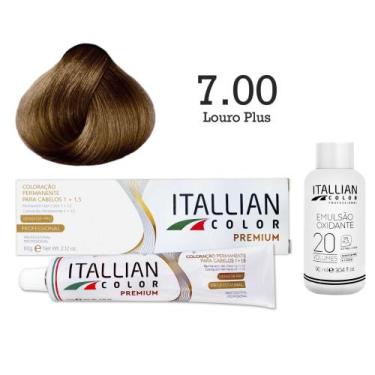Imagem de Coloração 7.00 Louro Plus + Oxi 20 Vol  Itallian Color - Itallian Hair