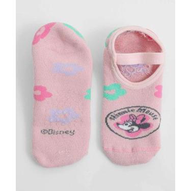 Imagem de Meia Sapatilha Infantil Antiderrapante Minnie Rosa-75010 - Disney, 30/