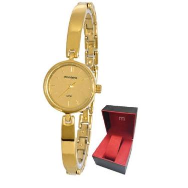 Imagem de Relógio Pequeno Mondaine Feminino Dourado Original de Pulso