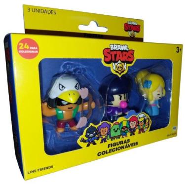 Imagem de Bonecos Brawl Stars Pack 3 Personagens Bo Bibi Piper Multikids
