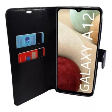 Imagem de Capa Carteira Flip Preto para Samsung Galaxy A12 - INOVA