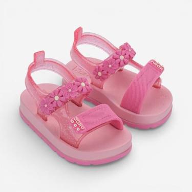 Imagem de Sandália De Bebê Bloom Zaxynina Rosa, Rosa chiclete glitter, 26/27