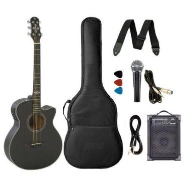 Imagem de Kit Violão Strinberg Sa200 + Caixa De Som E Acessórios