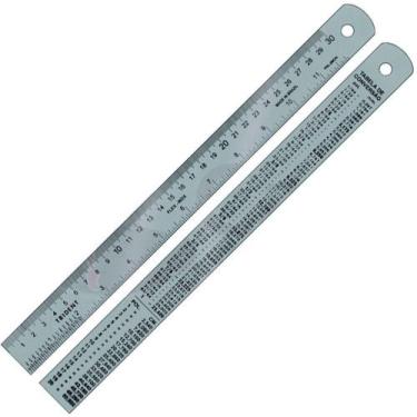 Imagem de Régua Ferragista em Aço Inox Trident com 30 cm - Ref. FLEX-30