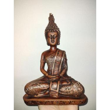 Imagem de Imagem "buda sentado" de gesso - ARTESANAL