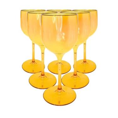 Imagem de Taça De Vinho De Acrílico Cristal 280ml kit 10 Festas Aniversario enfe