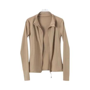 Imagem de Jaqueta Feminina Slim Fit Para Yoga, Corrida Leve, Fitness E Pilates  