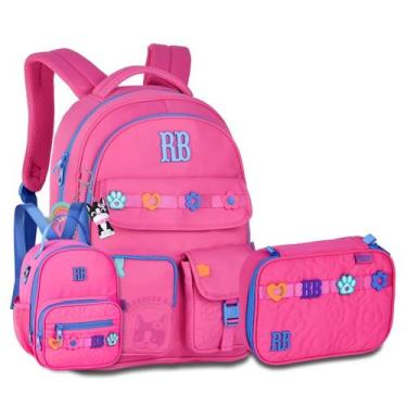 Imagem de Mochila Costas com Lancheira e Estojo Box Rebecca bonbon, Rosa