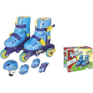 Imagem de Patins TriLine Ajust. C/Acessórios Azul 30/33 Fenix TL-01A