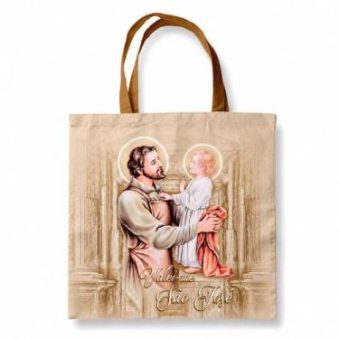 Imagem de Bolsa Sacola Tecido Ecobag São José Operário - Loja Mãe Aparecida