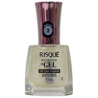 Imagem de Top Coat Fixador Efeito Paetê Diamond Gel Risque 9,5ml - Risqué