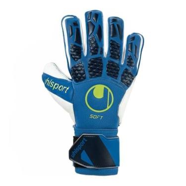 Imagem de Luva Goleiro Uhlsport Hyperact Soft Pro Adulto, 9, Azul