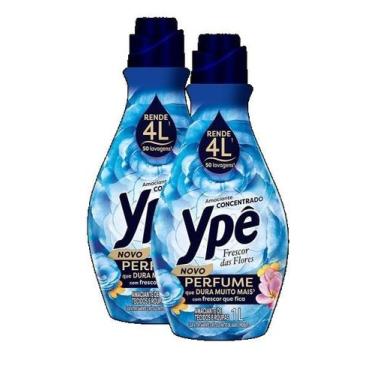 Imagem de kit 2 AMACIANTE ROUPA YPE CONCENTRADO Frescor das Flores FRASCO 1 L - 