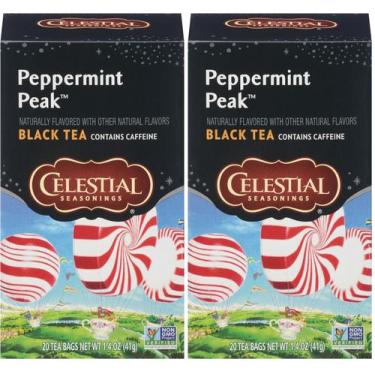 Imagem de Chá preto Celestial Seasonings Peppermint Peak 40 sacos