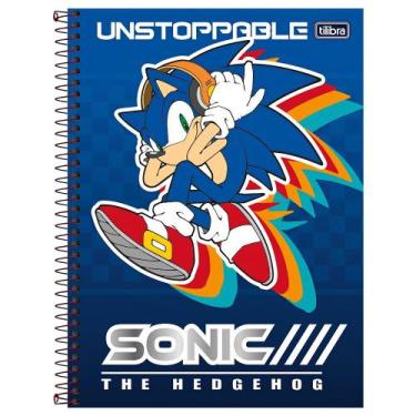 Imagem de Caderno Espiral Universitário Grande Sonic 1 Matéria 80 Folhas Capa Du