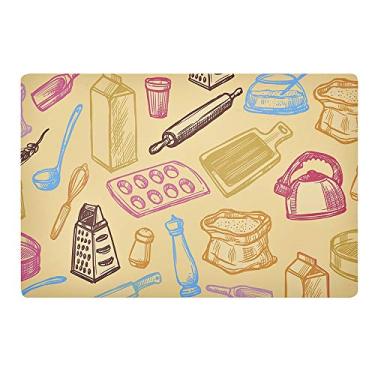 Imagem de Toalha Americana retangular Utensílios Naxos- Lugar individual (41 X 27 cm) para usar a mesa. De fácil limpeza, material plástico (PSAI) com impressão de qualidade fotográfica